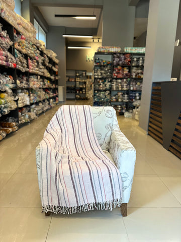 Balıksırtı Desen Battaniye-Pembe