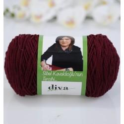 Diva İnce Cotton Makrome Bordo