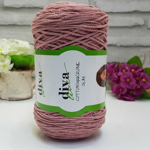 Diva İnce Cotton Makrome Koyu Somon