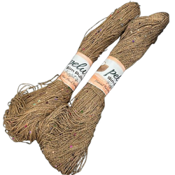 Simli Pullu Kağıt İp 01- Natural (Renkli Pullu)