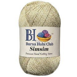 Simsim 01-Krem (Gold Simli)