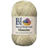 Simsim 01-Krem (Gold Simli)