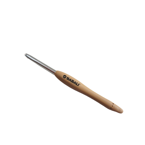 Yabalı Elastik Saplı Renkli Yün Tığı Sütlü Kahve - 6.00mm