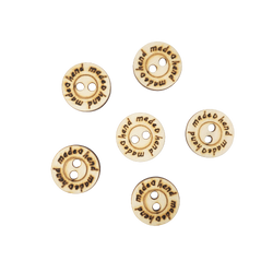 Ahşap Handmade Düğme-04 (2.5cm)