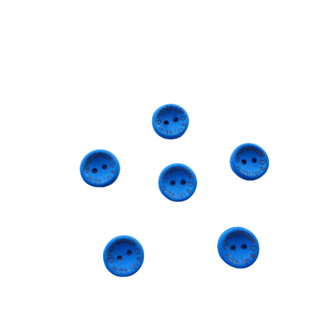 Plastik Handmade Düğme Saks Mavi