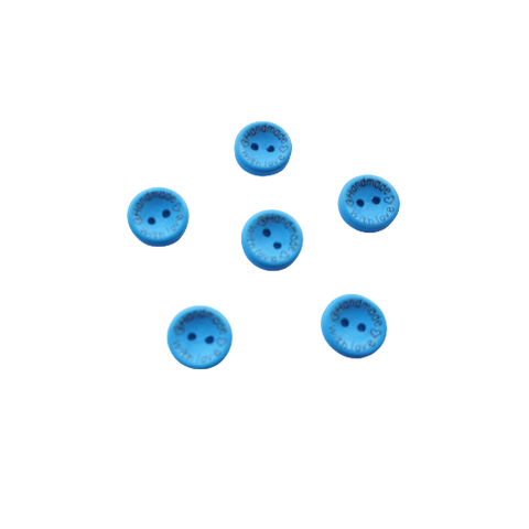 Plastik Handmade Düğme Mavi
