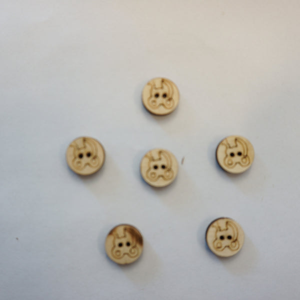 Ahşap Bebe Düğme-07