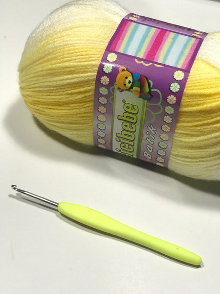 Yabalı Elastik Saplı Renkli Yün Tığı Sarı - 2.00mm